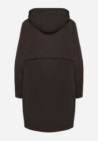 Born2be - Czarna Kurtka Parka Ściągana w Talii z Odpinanym Kapturem Milabra. Kolor: czarny. Materiał: tkanina #7