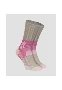 Skarpety trekkingowe damskie X-Socks Trek Path 4.0. Kolor: szary, wielokolorowy, fioletowy. Sport: outdoor #1