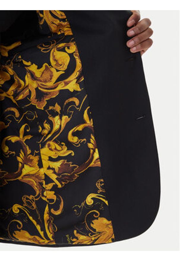 Versace Jeans Couture Marynarka 79GAQ706 N0136 Czarny Regular Fit. Kolor: czarny. Materiał: syntetyk