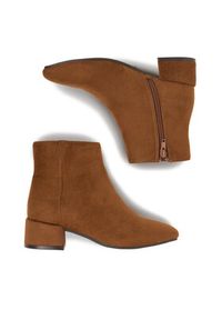 Clara Barson Botki CEO-CD24038-4 Bordowy. Kolor: czerwony. Materiał: materiał #5