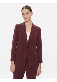 BOSS Marynarka Jocaluah 50490053 Bordowy Regular Fit. Kolor: czerwony. Materiał: wiskoza