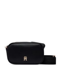 TOMMY HILFIGER - Tommy Hilfiger Torebka Th Logotape Camera Bag AW0AW18741 Czarny. Kolor: czarny. Materiał: skórzane #7