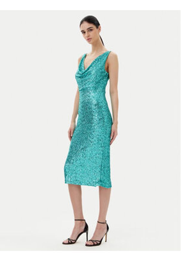 Rinascimento Sukienka koktajlowa CFC0123778003 Zielony Regular Fit. Kolor: zielony. Materiał: syntetyk. Styl: wizytowy