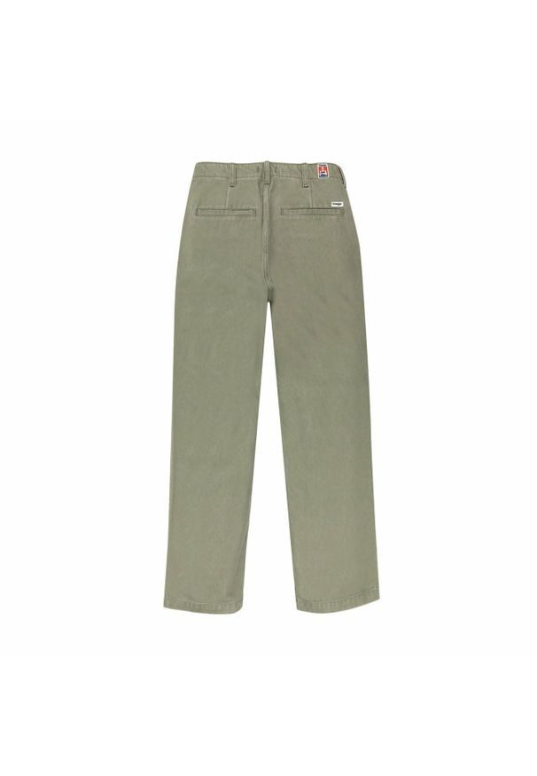 Wrangler - WRANGLER CASEY JONES CHINO DAMSKIE SPODNIE MATERIAŁOWE DUSTY OLIVE W24GBIX45 112141255. Materiał: materiał