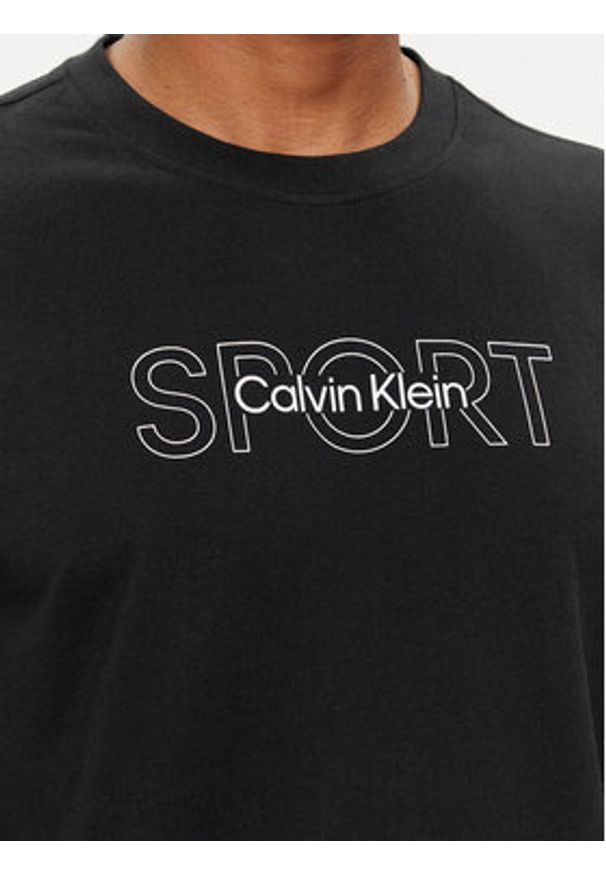 Calvin Klein Performance T-Shirt Graphic 00GMS4K169 Czarny Regular Fit. Kolor: czarny. Materiał: bawełna