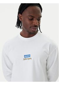 Hugo - HUGO Longsleeve Nichaboso JJK 50554835 Biały Relaxed Fit. Kolor: biały. Materiał: bawełna. Długość rękawa: długi rękaw #3