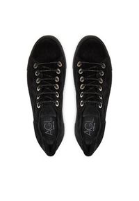 AGL Trampki Crystal D925270PGKV1531013 Czarny. Kolor: czarny. Materiał: zamsz, skóra