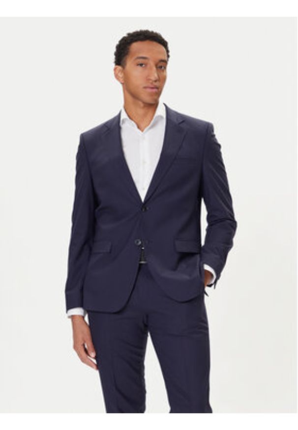 Hugo - HUGO Garnitur Arti-Hesten253X 50544524 Granatowy Extra Slim Fit. Kolor: niebieski. Materiał: syntetyk