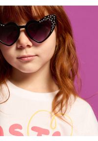 Sinsay - Okulary przeciwsłoneczne z ozdobnymi cyrkoniami - czarny. Kolor: czarny #1