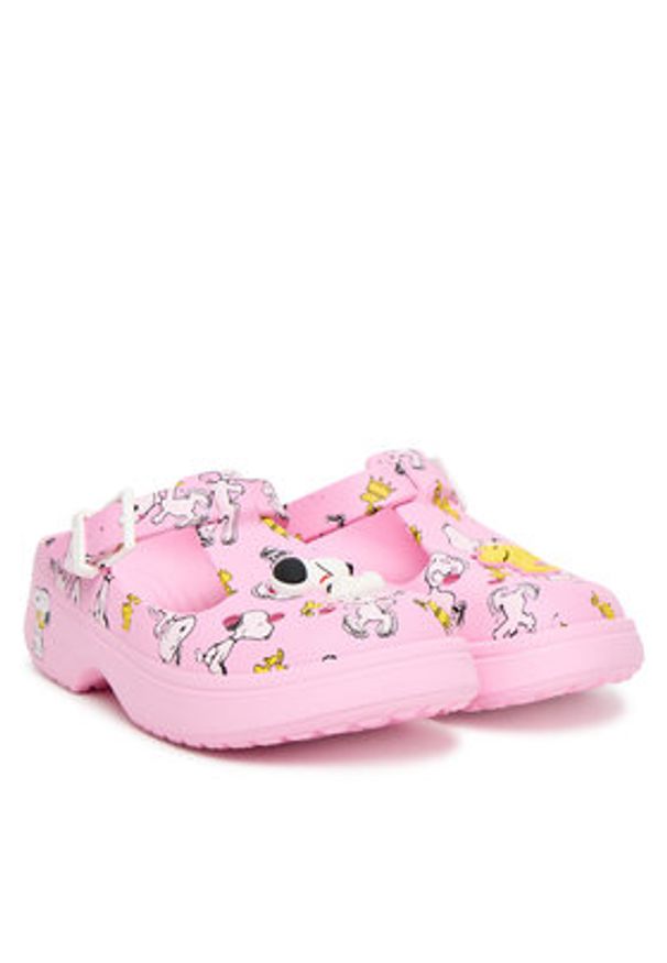 Crocs Klapki Peanuts Mary Jane Clog 211130 Różowy. Kolor: różowy