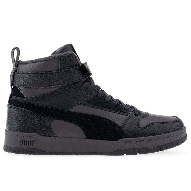 choco❤︎ Czarne buty sportowe Puma z cholewką za kostkę, na rzepy, na