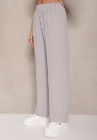 Renee - Szary Komplet w Stylu Oversize Utility Bluzka i Szerokie Spodnie Eviralitta. Kolor: szary