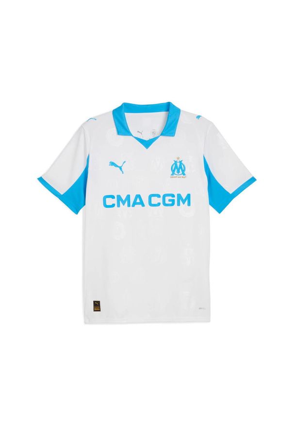 Puma - Koszulka domowa OM 2025/26. Kolor: niebieski, wielokolorowy, biały. Sport: piłka nożna