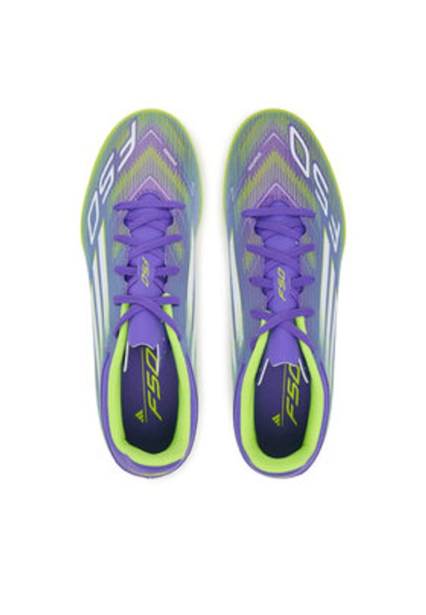 Adidas - adidas Buty do piłki nożnej F50 Club Turf Boots JI0026 Fioletowy. Kolor: fioletowy. Materiał: skóra