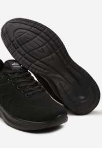 Born2be - Czarne Płaskie Klasyczne Buty Sportowe ze Sznurowaniem Clarilla. Kolor: czarny. Materiał: jeans. Wzór: aplikacja #2