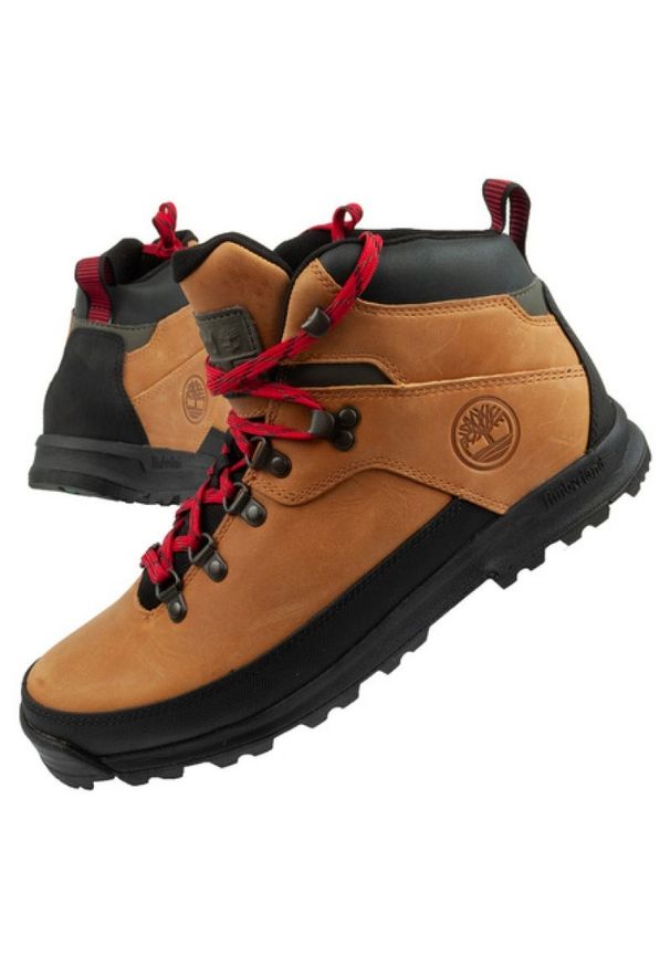 Buty trekkingowe Timberland World Hiker M 0A5RF7231 brązowe. Okazja: na co dzień, na spacer. Kolor: brązowy. Materiał: tkanina, skóra. Szerokość cholewki: normalna. Sezon: zima. Sport: turystyka piesza, wspinaczka