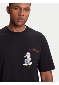 Karl Lagerfeld - KARL LAGERFELD T-Shirt 755097 553270 Czarny Regular Fit. Typ kołnierza: dekolt w karo. Kolor: czarny. Materiał: bawełna #5