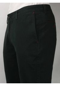 Chiao - Eleganckie Spodnie Męskie, Chinosy - 100% BAWEŁNA, Mankiety, Czarne. Kolor: czarny. Materiał: bawełna. Styl: elegancki #3
