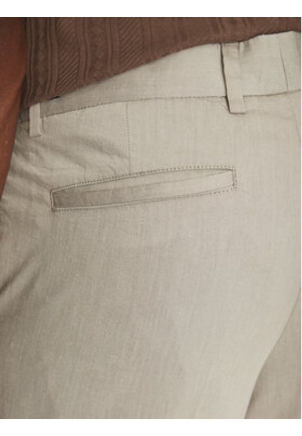 BOSS Spodnie materiałowe P-Kaiton1 50538828 Beżowy Slim Fit. Kolor: beżowy. Materiał: syntetyk, bawełna