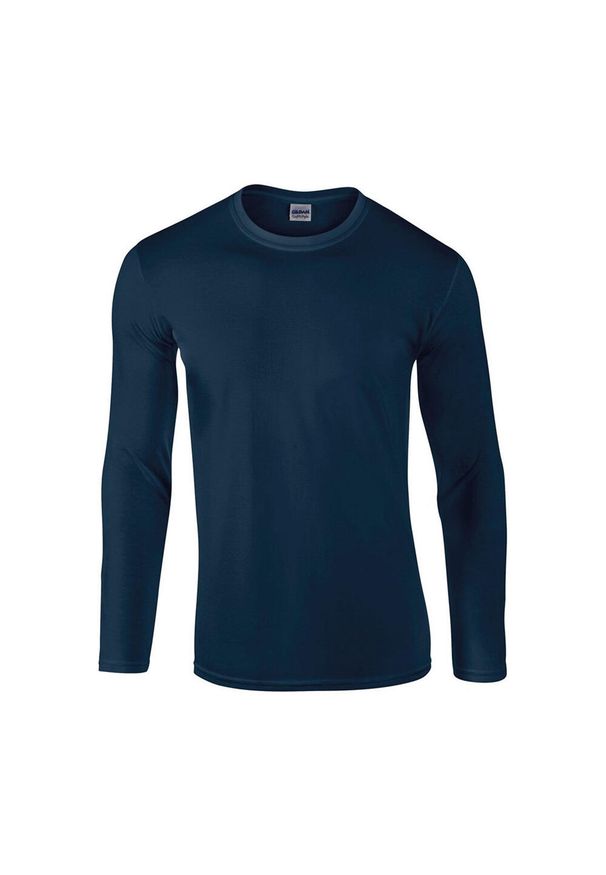 GILDAN - Koszulka Z Długim Rękawem Unisex Softstyle Dla Dorosłych. Kolor: niebieski. Długość rękawa: długi rękaw. Długość: długie. Sport: turystyka piesza