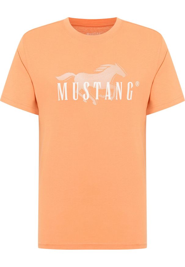 Mustang - MUSTANG AUSTIN MĘSKI T-SHIRT KOSZULKA NADRUK 1014928 7036. Wzór: nadruk