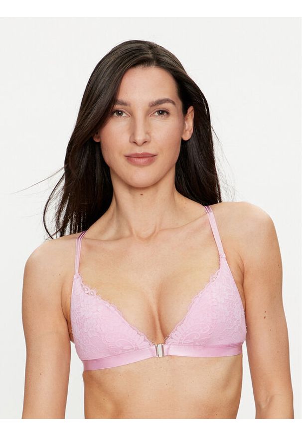 Hunkemöller Biustonosz braletka Lidia 205497 Różowy. Kolor: różowy. Materiał: syntetyk