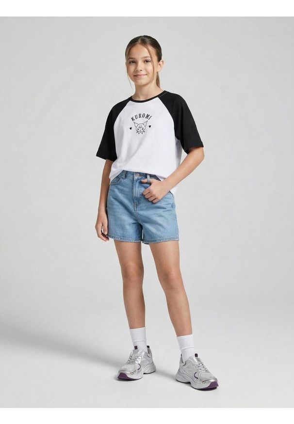 Sinsay - Szorty jeansowe - niebieski. Kolor: niebieski. Materiał: jeans