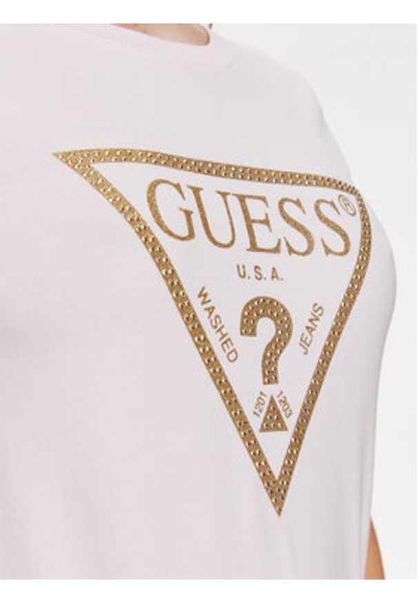 Guess T-Shirt W4RI69 J1314 Różowy Regular Fit. Kolor: różowy. Materiał: bawełna