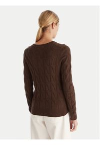 TOMMY HILFIGER - Tommy Hilfiger Sweter WW0WW43586 Brązowy Regular Fit. Kolor: brązowy. Materiał: wełna #3