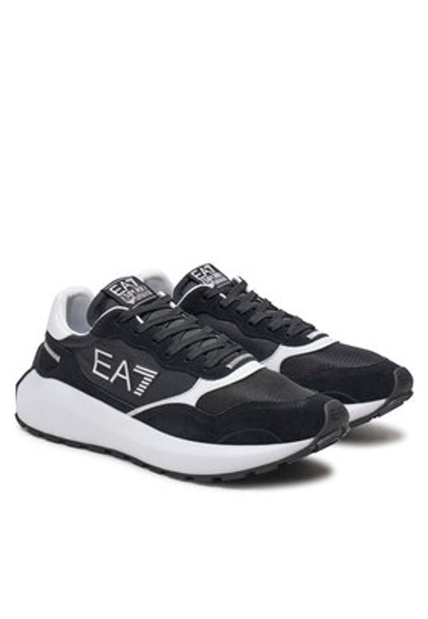 EA7 Emporio Armani Sneakersy X8X186 XK401 N642 Czarny. Kolor: czarny. Materiał: materiał