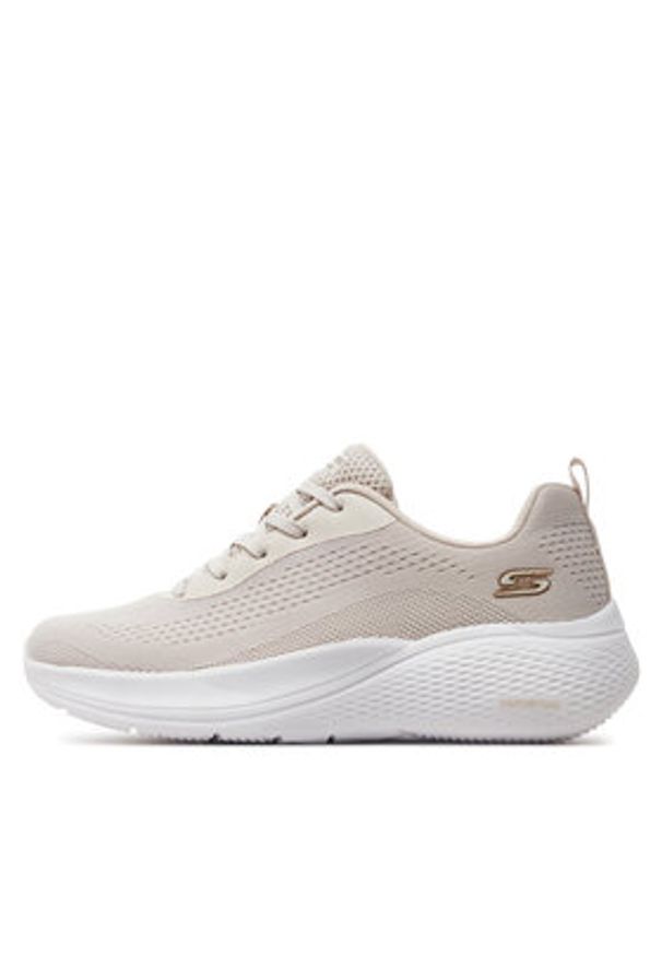 skechers - Skechers Sneakersy Bobs Infinity 117550/NAT Beżowy. Kolor: beżowy. Materiał: materiał