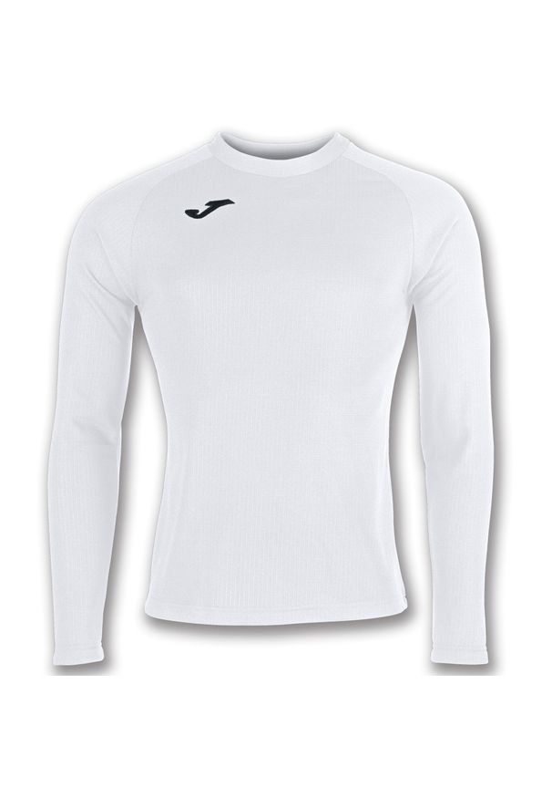 Koszulka termoaktywna do piłki nożnej męska Joma Fleece z długim rękawem. Kolor: biały. Długość rękawa: długi rękaw. Długość: długie. Sport: piłka nożna