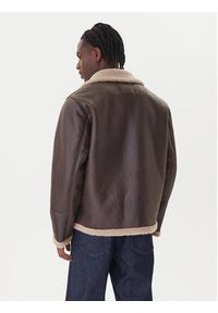 Jack & Jones Kurtka z imitacji skóry Cambridge 12282946 Brązowy Regular Fit. Kolor: brązowy. Materiał: skóra