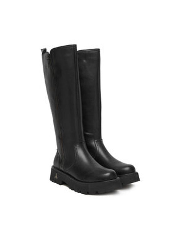 Patrizia Pepe Kozaki PPJ960.01 Czarny. Kolor: czarny. Materiał: skóra