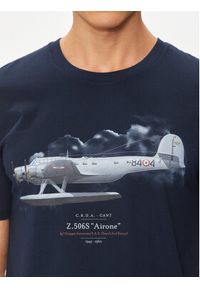Aeronautica Militare T-Shirt 241TS2255J607 Granatowy Regular Fit. Kolor: niebieski. Materiał: bawełna