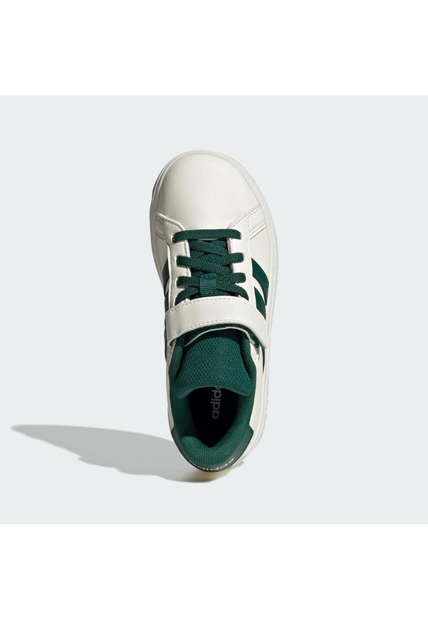 Adidas - Buty Grand Court 2.0 Kids. Zapięcie: pasek. Kolor: czarny, zielony, biały, wielokolorowy