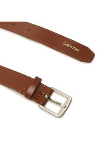 Calvin Klein Pasek Damski Ck Must Sqr Letter Tip 25Mm Belt K60K611015 Brązowy. Kolor: brązowy. Materiał: skóra