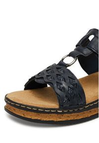 Rieker Klapki 629K9-14 Granatowy. Kolor: niebieski. Materiał: syntetyk #6