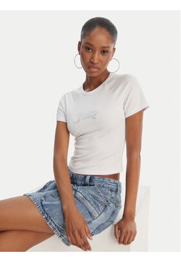 Juicy Couture T-Shirt Baby JCWCT126317 Biały Slim Fit. Kolor: biały