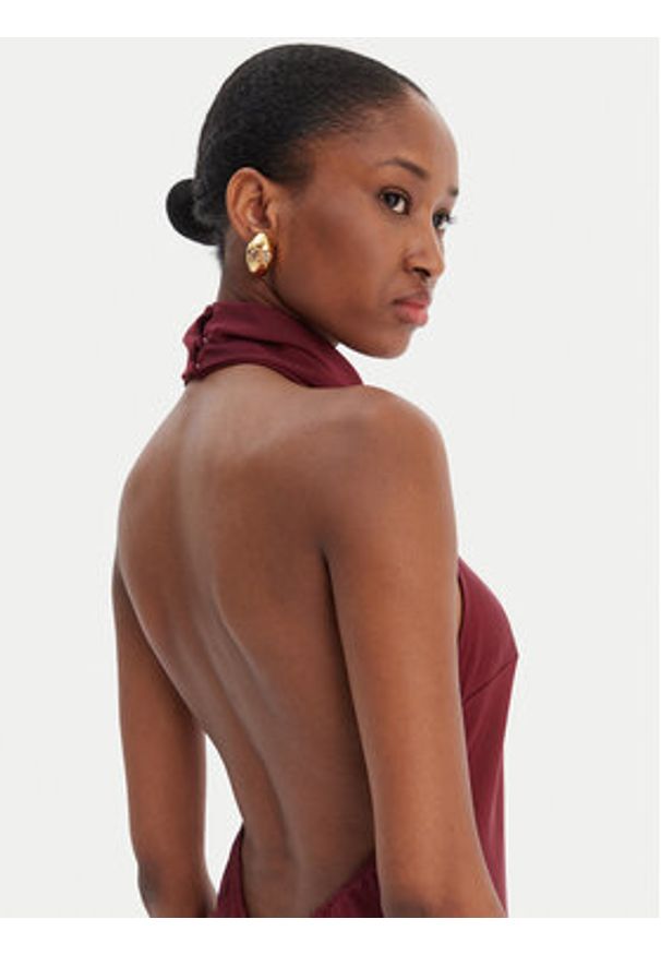 BARDOT - Bardot Sukienka koktajlowa Delphina 60247DB Bordowy Regular Fit. Kolor: czerwony. Materiał: syntetyk. Styl: wizytowy