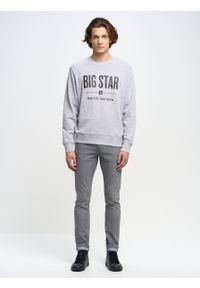 Big-Star - Bluza męska z nadrukiem szara Ecodort 901. Kolor: szary. Wzór: nadruk. Styl: klasyczny #1