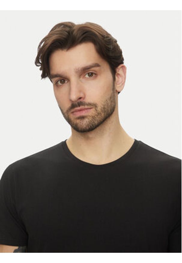 Lacoste Komplet t-shirtów TH9010 Czarny Regular Fit. Kolor: czarny. Materiał: bawełna