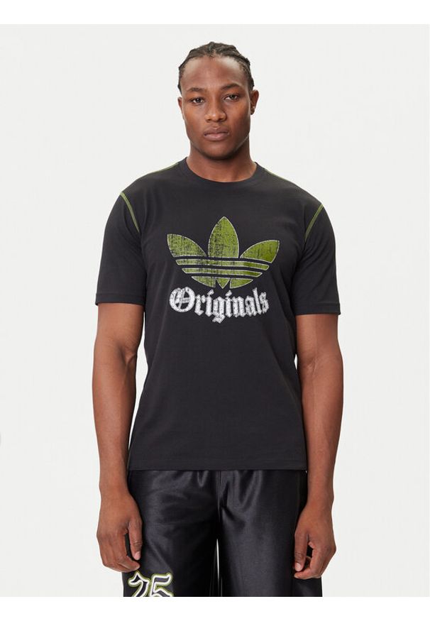 Adidas - adidas T-Shirt Distressed Graphic JY2761 Czarny Regular Fit. Kolor: czarny. Materiał: bawełna