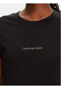 Calvin Klein Jeans T-Shirt Monologo J20J223563 Czarny Slim Fit. Kolor: czarny. Materiał: bawełna #5