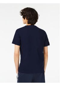 Lacoste T-Shirt TH5071 Granatowy Regular Fit. Kolor: niebieski. Materiał: bawełna #3