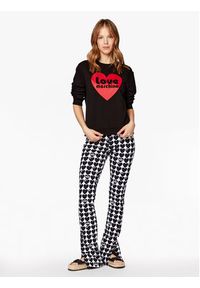Love Moschino - LOVE MOSCHINO Bluza W630657E 2246 Czarny Relaxed Fit. Kolor: czarny. Materiał: bawełna
