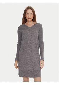 United Colors of Benetton - United Colors Of Benetton Sukienka dzianinowa 1044DV02C Szary Relaxed Fit. Kolor: szary. Materiał: wełna #1
