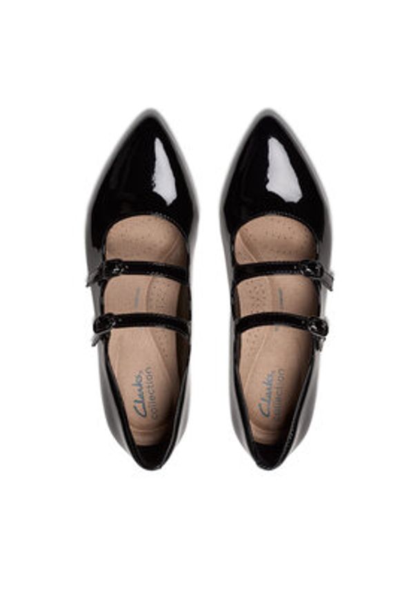 Clarks Półbuty Natalyn Lane 26181930 Czarny. Kolor: czarny. Materiał: skóra