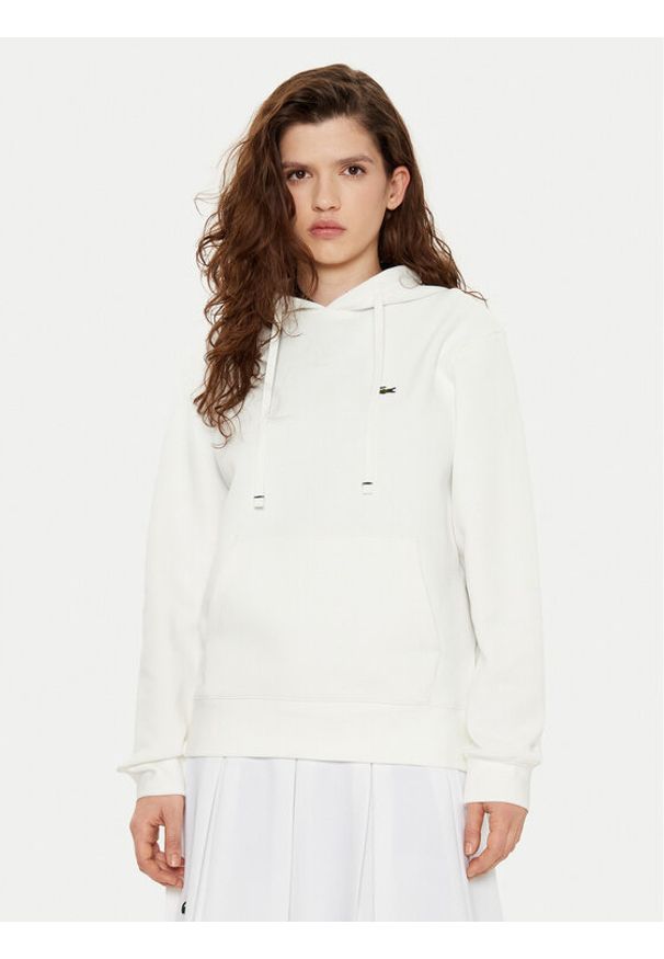 Lacoste Bluza SF8346 Écru Regular Fit. Materiał: syntetyk, bawełna