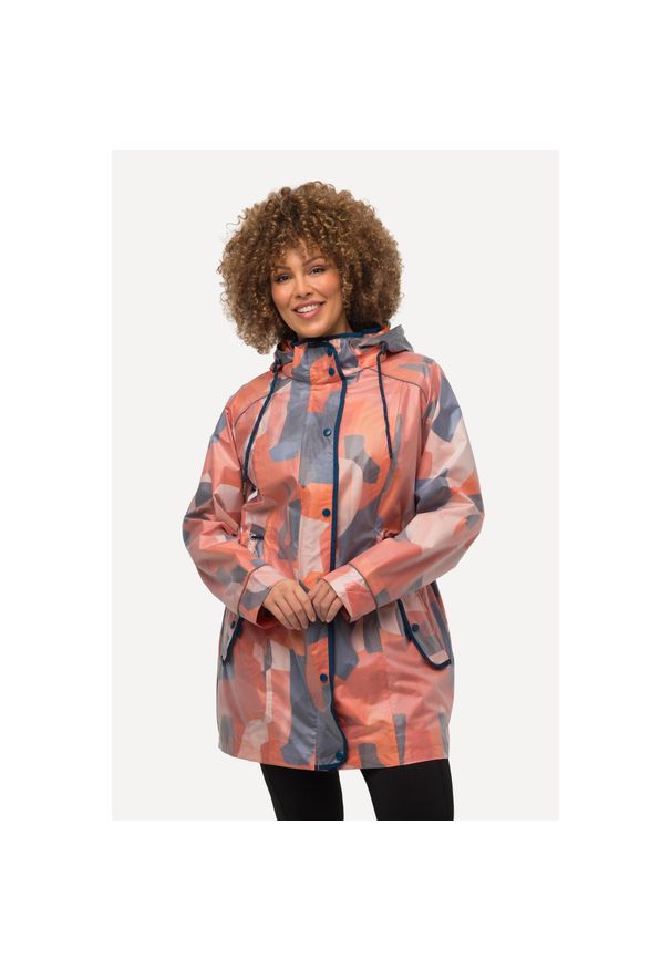 ULLA POPKEN - Damskie HYPRAR funkcjonalna kurtka typu frieze wodoodporna. Kolekcja: plus size. Kolor: pomarańczowy. Materiał: poliester, materiał. Sport: turystyka piesza